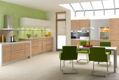 modern-kitchen-interior-with-green-chairs