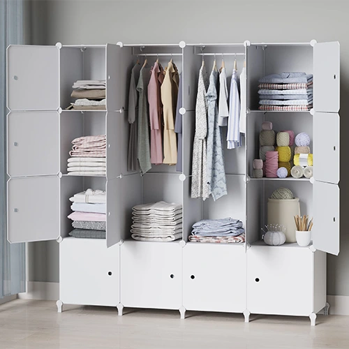 4 Door White Wardrobe